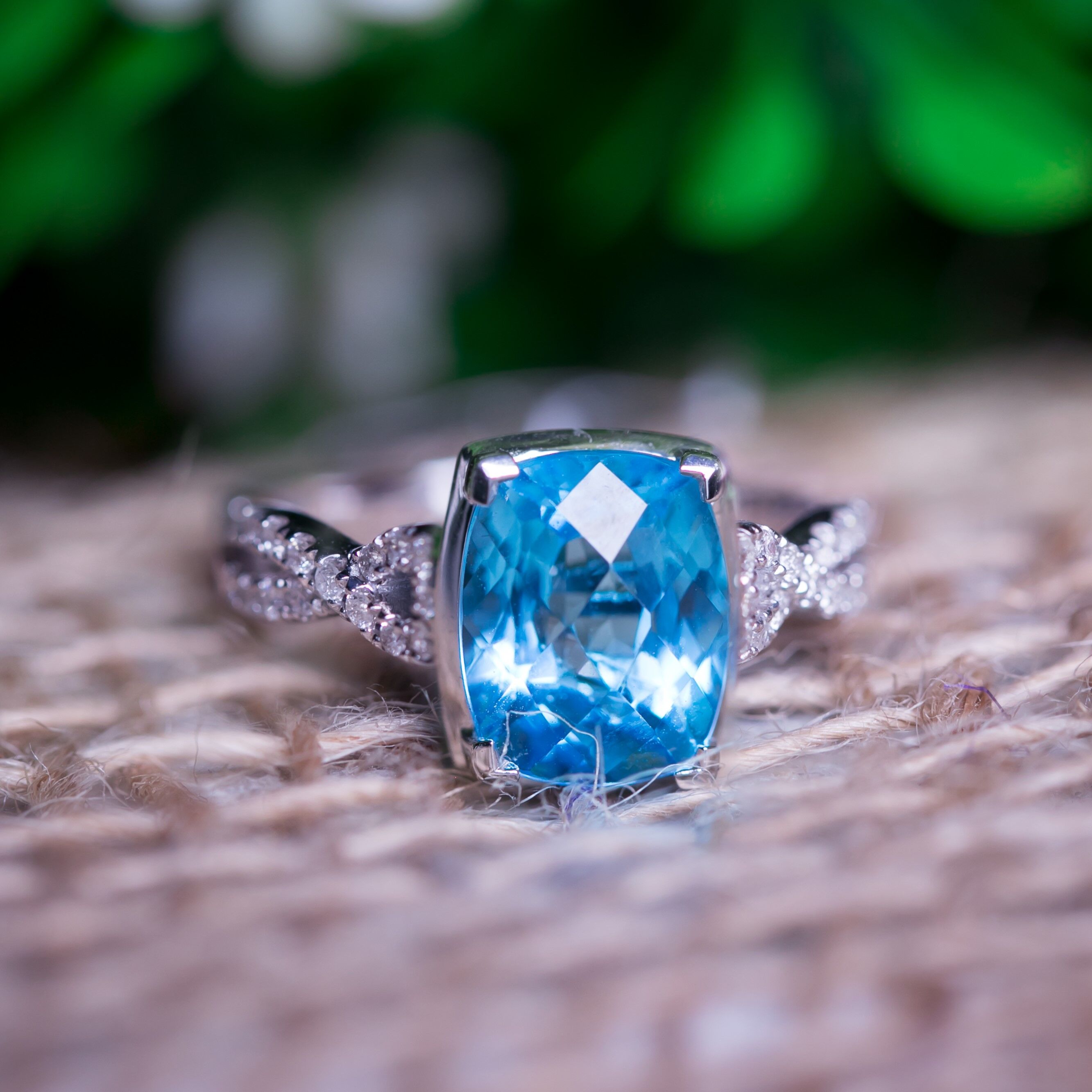 London Blue Topaz Eternity Band in 14k White Gold by Effy - Jewelry By  Designs