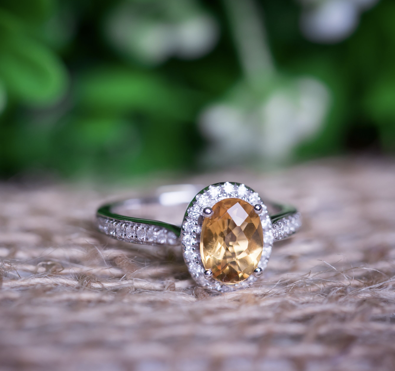 citrine engagement ring