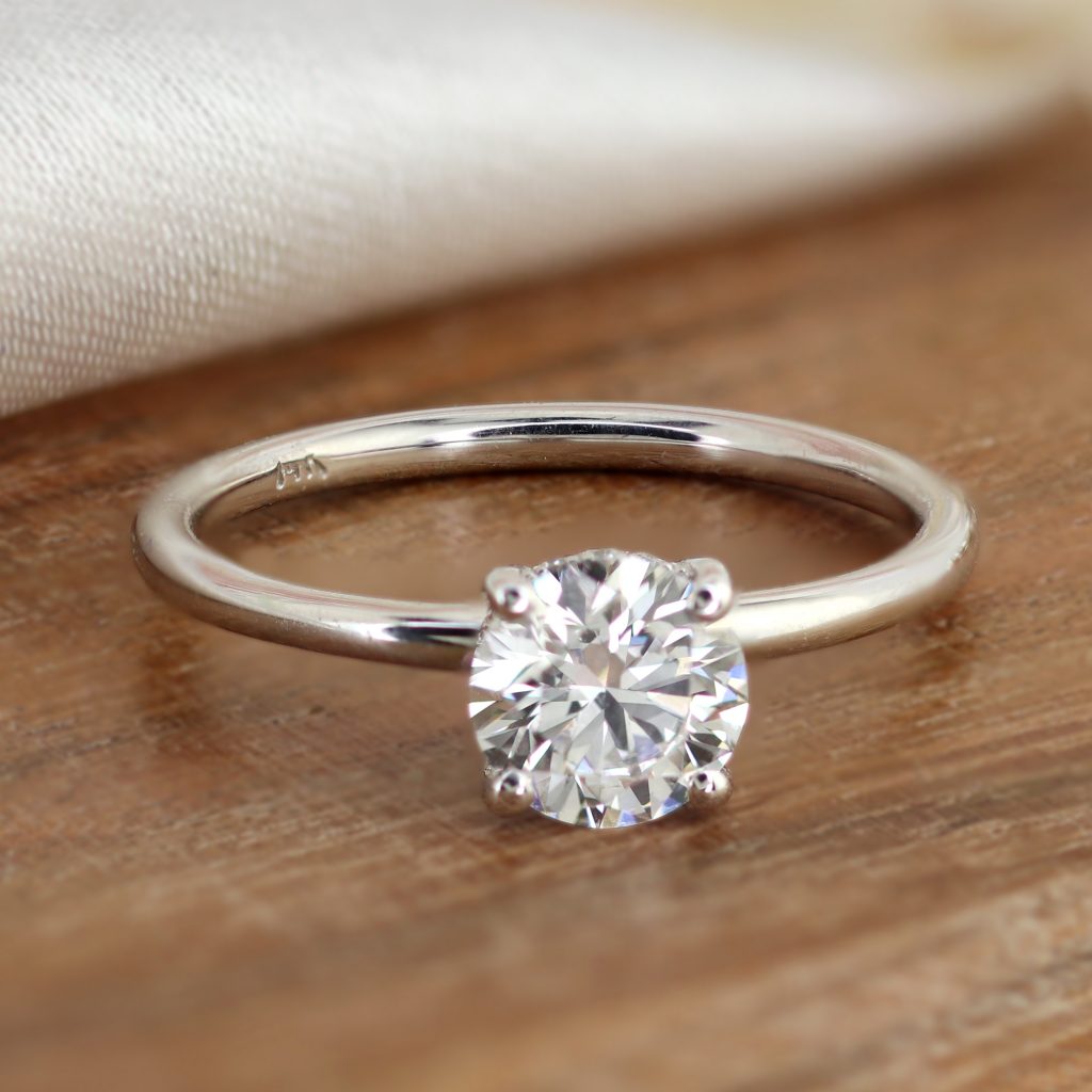 hidden halo affordable engagement ring